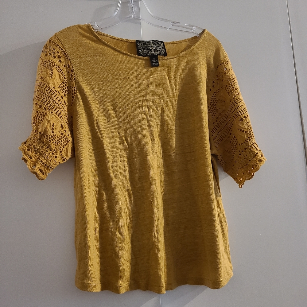 Anthropologie Golden Yellow Top